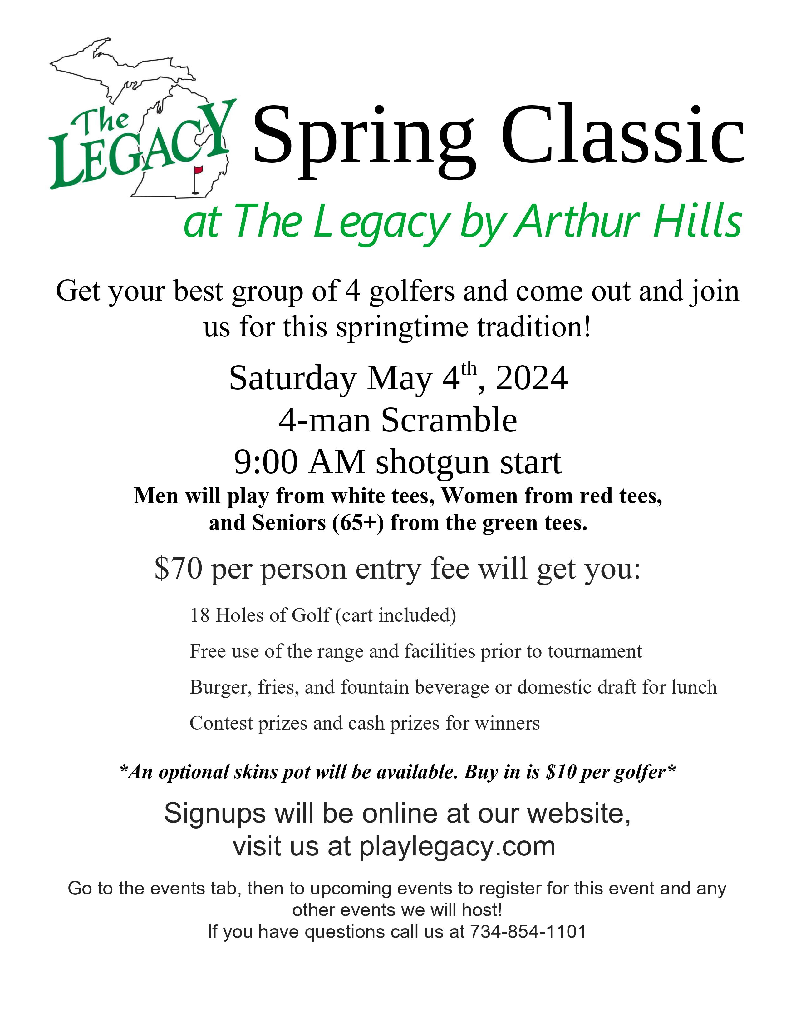Spring Classic Flyer - Click for details